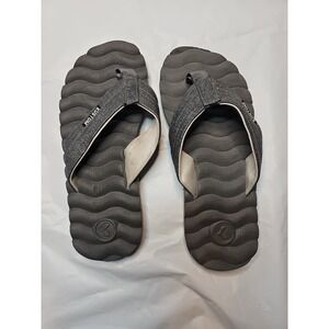 Kustom Buckle Black Men's Flip Flops Sandals Size 8 Ripple Bottom #684